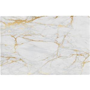 Fiokroo Golden Yellow Marble Texture Placemats Set of 6 Table Mats Table Tableware Place Mats with Non-Slip Heat-Resistant Washable for Dining Home Kitchen Party Indoor