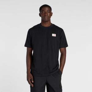 New Balance Mens Woven Label T-Shirt (X-Large, Black)