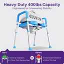 KEKOY Toilet Seat Risers for Seniors, with Commode Adjustable Height Width