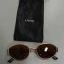 SA106 Womens Classic Retro Dad Fashion Oval Round Metal Rim Sunglasses