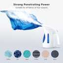 HiLIFE Steamer for Clothes, Portable Handheld Design, 240ml Big Capacity, 700W, Strong Penetrating Steam, Removes Wrinkle, for Home, Office(ONLY FOR 120V) (Ocean Blue)