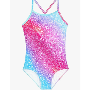 Girls Swimsuit One Piece Bathing Suit with Adjustable Straps Cute Little Kids Swimming Suits Beach Swimwear 4T-12,140