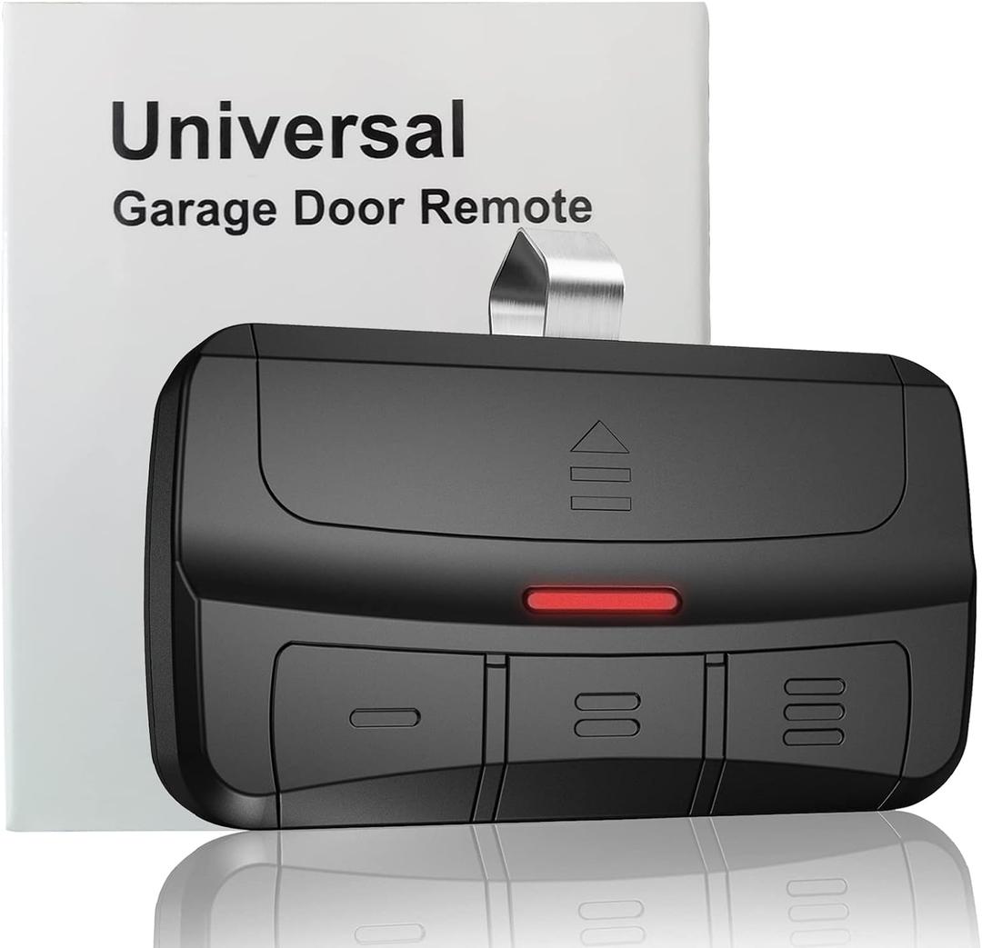 Universal Garage Door Opener Remote Compatible with LiftMaster Chamberlain Genie Craftsman Linear Wayne Dalton Overhead Garage Door Opener has Learn Button or Dip Switch Replacement for 1983-Current