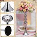 Sadnyy 12 Pcs Silver Metal Wedding Flower Vase Stand, 15 Inch
