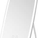 Makeup Mirror Touch Screen Vanity Mirror with LED Brightness Adjustable Portable USB Rechargeable (9.4"x6.6" White)