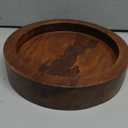 HOMORA Handcrafted Butcher Block, Round Cutting Board, Meat, Block Chopping Boards, 9 inches Diameter Height 2 inch, Premium Mango Wood with Handles,Kitchen, Gift