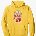Funny Popcorn Themed for Men Women Adults Kids Popcorn Lover Pullover Hoodie, Size S