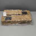 Rectangular Seagrass Baskets Hanging Storage Baskets Kitchen Storage Organizers,Foldable Water Hyacinth Basket,Woven Pantry Bin with Labels&White Chalk Markers, Set of 4 Pcs, 10.8x9x4.9inch