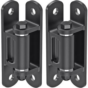 Insaga Heavy Duty Gate Hinge with Bearing, 6.7'' Weld On or Bolt On Hinge, 6mm Thick Carbon Steel 1100lb Capacity 90 /180 Smooth Opening for Metal/Wood Gates (Bolt Hinge Powder coated-90-2 Pack)