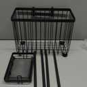 X-cosrack Freestanding Toilet Paper Holder Toilet Tissue Rack Scroll Stand Roll Dispenser with Storage Shelf Reserve for Phone Tablet Magazine Bathroom Organizer Bath Tissue Organizer (Black)