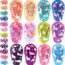 Panelee 60 Pcs Adhesive Eye Patches for Kids Girls Unicorn Patterns Toddler Eye Patches Bulk Breathable Material, Light Blocking Cotton Colorful and Fun Design Adhesive Bandages for Girl, 12 Styles