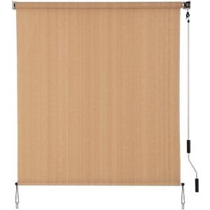 SMONTER Outdoor Sunshade Roller Shade 5'W x 6'H (60" Wx72 H), Exterior Cordless Roll Up Shades Blinds, UV Protection Shade Cloth with Crank Operation for Outside Windows Patio Porch Gazebo, Walnut SMONTER Outdoor Sunshade Roller Shade 5'W x 6'H (60" Wx72 H), Exterior Cordless Roll Up Shades Blinds, UV Protection Shade Cloth with Crank Operation for Outside Windows Patio Porch Gazebo, Walnut