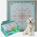 Washable Pee Pads for Dogs, 24"x24" 2 Pack Reusable Puppy Pads Pet Training Pads, Super Absorbent, 100% Waterproof Dog Pee Pads, Whelping, Housebreaking, Incontinence, for Playpen