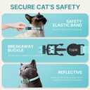 Waterproof Airtag 2nd & 1st Cat Collar, Breakaway Cat Airtag Collar with Luminous & Reflective Pattern Strap, Lightweight Kitten Collars for Apple Air tag, Hidden Holder - Cats, Kittens