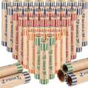512 Pieces Assorted Coin Wrappers Rolls Preformed Coin Wrappers Coin Rollers Coin Paper Rolls Coin Wrapping Tubes Includes 128 Quarters, 128 Pennies, 128 Nickels and 128 Dimes for Bank and Office