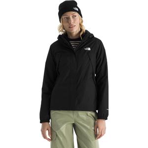 The North Face Women's Antora Triclimate Jacket | Waterproof Shell, Warm Inner Fleece Layer, Adjustable Hood with Drawcord, TNF Black, Small