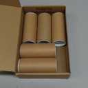 PATIKIL Mailing Tube, (4 x 1.6 Inch, Brown) (5 Set) Kraft Poster Packaging Tube with Caps, Suit for - Shipping Storing Protecting Posters/Artwork Documents/Blueprint