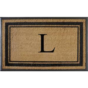 A1HC Natural Rubber & Coir Flocked Doormat, 30x48, Monogrammed Door Mat For Front Door, Anti-Shed Treated Durable Doormat for Entrance, Heavy Duty, Front Porch Entry Doormat