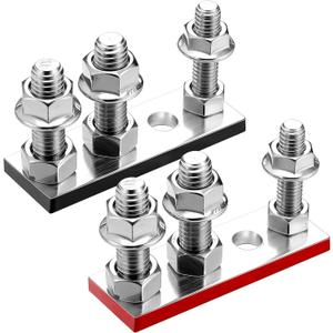 2 Pcs Battery Terminal Adapter for Lithium and Lead Acid Batteries Electric Zinc-plated Marine Terminal Ends for 3/8 Inch and 5/16 Inch Battery Posts Replacement Plug Accessories