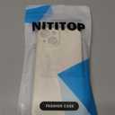 NITITOP Compatible with iPhone 12 Case Cute for Women Girl Vintage Flower Floral Leaves Pattern Trendy Slim Fit TPU Silicone Shockproof Girly Fashion Protective Phone - White