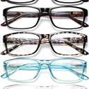 Gaoye Professional Reading Glasses for All Day - Computer Readers with Blue Light Protection - Value Pack +0.75