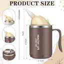 2 Pack Adult Sippy Cups, 14oz Spill Proof Cups with Straw for Elderly, 3 in 1 Stainless Steel Cup with 3 Lids & Handles, No Spill Cup for Seniors, Water Milk Soup (grayish Brown & Beige)