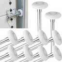 10 Pack 9" Stem 2" White Nylon Garage Door Rollers with Protective Dustproof Cap, Ultra Quiet Replacement Wheels with 6200ZZ Double Sealed Bearings, Heavy Duty Commercial High Load Capacity