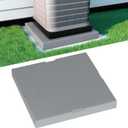 Mini Split Pad for Condenser: Ground Base for Air Conditioner Outdoor Condenser Units, Plastic Equipment Pad for Ductless Minisplit Heat Pump Systems HAVC, Gray, 32'' x 32'' x 3''