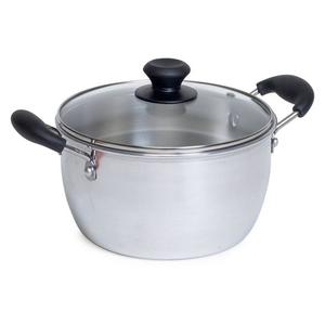 IMUSA 4qt Aluminum Pot with Glass Lid and Bakelite Handles