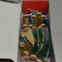 30Pcs Christmas Decorations Mini Christmas Trees, Artificial Christmas Tree Bottle Brush Trees with Wooden Base for Christmas Decor Christmas Party Home Table Craft (Silver,green)