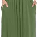 AUSELILY Women's Short Sleeve Loose Plain Casual Long Maxi Dresses for Women 2026 (Green, S)