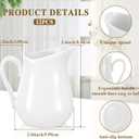 Nuanchu 24 Pcs 4.5 oz Small Creamer Milk Pitcher, Classic White Porcelain Creamer with Handle, Ceramic Maple Syrup Dispenser, Coffee Dairy Container for Milk Sauce Salad, Microwave (EXP 10/07/26)
