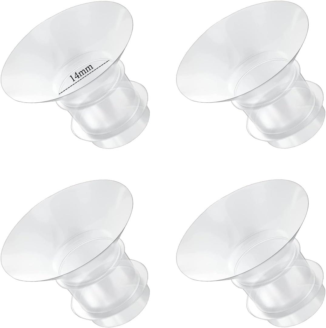 Flange Inserts 14mm for Medela,Spectra 24mm Shields/Flanges,Compatible with Momcozy M9/M5/M6/S12 Pro/S9 Pro Wearable Breast Pump,Reduce 24mm Nipple Tunnel Down to 14mm,4PCS