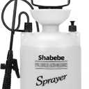 1 Gallon Pump Sprayer for Lawn & Garden Heavy-Duty Hand Pressure Sprayer with 16 Long Wand, 4 Nozzles, Adjustable Spray, Leak-Resistant Garden Sprayer for Rock Mulch Stabilizer