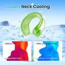 OutCool U-Flex Neck Coolers, Cooling Tube Wraps for Outdoor Cooling, Reusable Ice Packs for Migraine Shoulder Relief, Stress, Summer Hot Flashes, Outdoor Working, Travel, Green