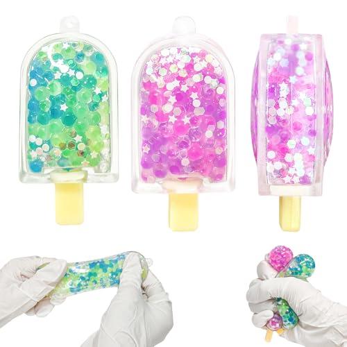 2pcs Squeeze Fidgets Toy, Stress Sensory Relief Toy,Ice Cream Squishy Summer Sensory Stress Relief Toys & Easter Basket Stuffers Party Favors for Kids Adults