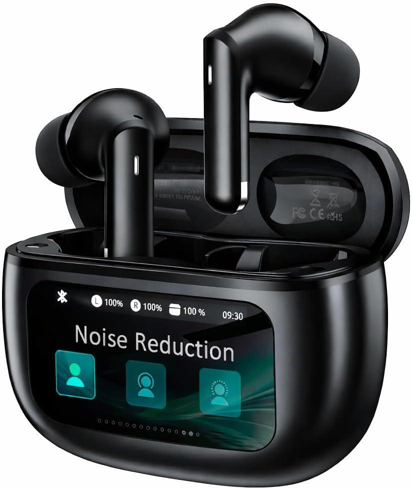 Wireless Earbuds, Ear Buds Active Noise Cancelling with Charging Case, 6.0 Bluetooth Earbuds with AI Clear Calls, 40H Playtime for Sports & Working, Stereo Sound Headphones for iPhone/Android/iPad