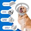 SAWMONG Soft Cone for Dogs Medium Dog Recovery Collar, Adjustable E-Collar to Stop Licking After Surgery (M, Gray)