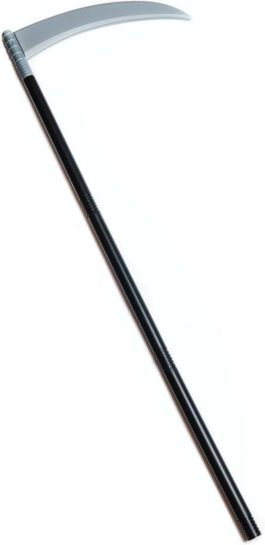 Happy Hippo Grim Reaper Scythe Prop for Halloween; Adult or Kids Grim Reaper Costume Accessories, Faux Scythe Blade & Adjustable Handle; Grim Reaper Sickle Toy