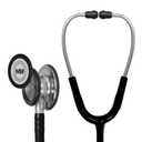 MaiWieel-Classic Monitoring Stethoscope Professional Dual Head Black Stethoscopes For Nurse,Doctor,Vet,Home Medical,EMT,Double-Sided Stainless Chestpiece,Flexible Tubing & Soft Sealing Eartips(Black)