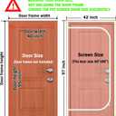 Upgraded Pet Screen Door,Fits Door Opening Size 40''x 95'',Thickened Cat Resistant Mesh Screen Door for Living Room,Kitchen,Bedroom,Cat Introduction Screen with Zipper Closure.