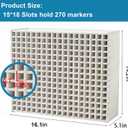 Marker Organizer270 Slots Marker Storage Organizer, Marker Holder with Divider Art Marker Rack for Pens Colored Pencils Art Brushes Adjustable Pencil Holder for Desk Organizer