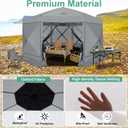 COBIZI 15x15 FT Pop Up Gazebo - Canopy Tent, Large Gazebos On Clearance with Sidewalls, Screened in Gazebo,carpas para Patio,Portable Screen Tents for 12-15 Persons Outdoor Camping, Backyard, Gray