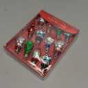 SmoothNovelty 12 Pcs Christmas Felt Ornaments for Tree Decoration Snowflake 3D Hanging Decoration Jingle Bell Heart Classic Red White Hanging Felt Craft Decor for Christmas Winter Favors Gifts