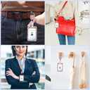 2 x Retro Rainbow Id Badge Holder with Lanyard,Retractable Badge Holders Reels,Breakaway Lanyards for ID Badges,Cute Fashion Key Chain Keychains,Badge Clips for School Office