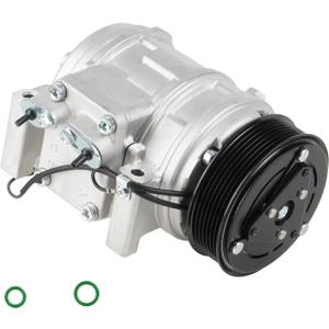 Air Conditioning Compressor & A/C Clutch for Honda CR-V 2.4 2.4L L4 2002 2003 2004 2005 2006 (Only Fit for 10PA15C), CO 10663PC, 38810PNB006