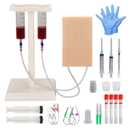 MedEduQuest Multipurporse IV Injection Phlebotomy Practice Kit, Venipuncture Practice Kit with Blood and Veins