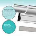 3-3/4" Bright Chrome Frameless Shower Door Handle with Metal Strike and 3" Magnet,Shower Doors Magnetic Latch Kit Fits Glass Door Thickness 1/8", 5/32", 3/16" and 1/4",Shower Door Replacement Parts