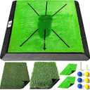 TOY Life 4-in-1 Golf Putting Mats for Outdoor and Indoor Practice with Path Feedback, 4 Replaceable Turf Swing Mats for Chipping Training with Putting Mat