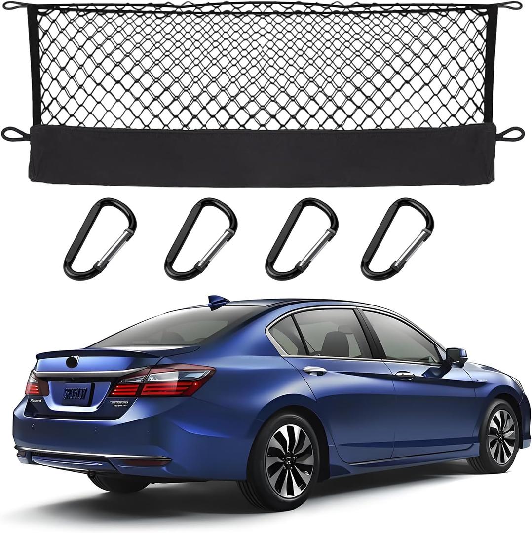 Envelope Style Cargo Net Compatible with Honda Accord 2026 2025 2024 2023 2022 2021 2020 2019 2018 2017 2016 2015 2014 2013 Trunk Car Rear Tailgate Touring Netting